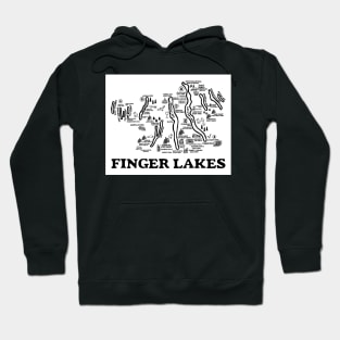 Finger Lakes Map Hoodie